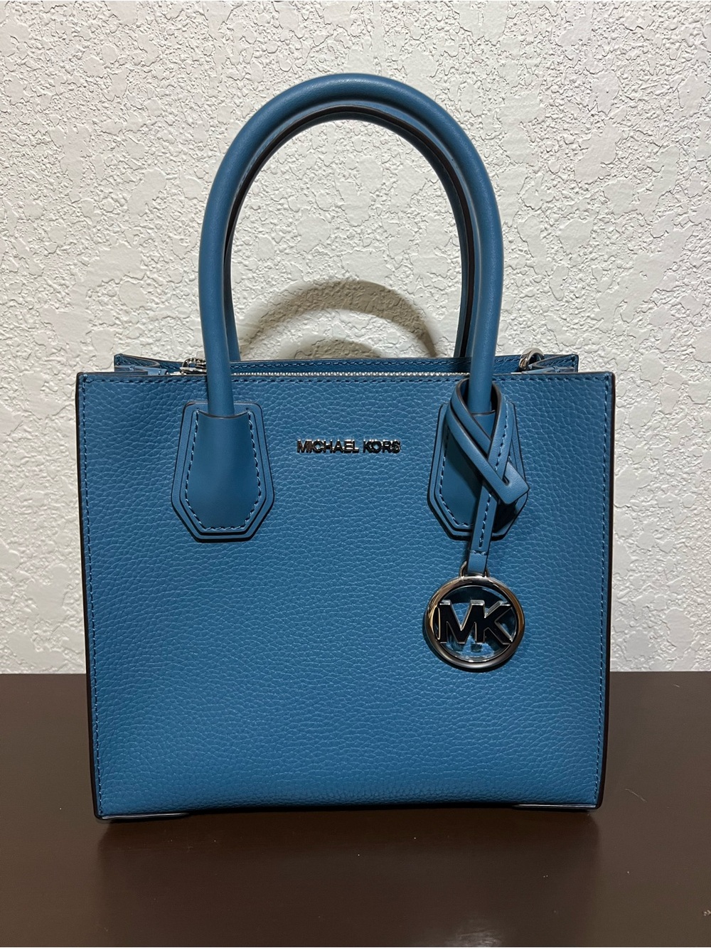 Michael Kors Teal Blue Structured Satchel